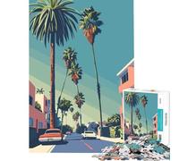 Puzzle da 1000 pezzi per ragazzi Beverly Hills California Gioco interattivo giocattolo coinvolgente per coltivare la pazienza arte regali educativi (dimensioni 75x50cm)