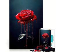Puzzle da 1000 pezzi per ragazzi "Bloody Rose" con bordi precisi,gioco di logica,divertimento rilassante,regalo di Natale artistico 50x75cm