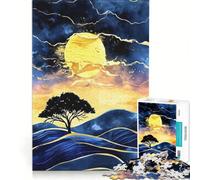 Puzzle da 1000 pezzi per ragazzi, Blue Flow Horizon, giochi rilassanti, attività divertenti da fare a casa, compleanni e occasioni speciali 38x52cm