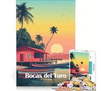 Puzzle da 1000 pezzi per ragazzi, Bocas Del Toro Sunset, giocattolo fai-da-te, rilassante e stimolante per la mente, adatto come decorazione da scrivania 50x75cm