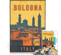 Puzzle da 1000 pezzi per ragazzi, Bologna, Italia, gioco rompicapo, taglio di precisione, compleanno e Natale 50x75cm