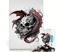 Puzzle da 1000 pezzi per ragazzi,"Bones Of The Fire Breather",con tagli precisi,gioco per allenare la mente,rilassante,ideale per feste di compleanno 50x75cm