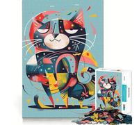 Puzzle da 1000 pezzi per ragazzi,Bossy Cat Moe,con disegni ritagliati con precisione,gioco stimolante per la mente,ideale per rilassarsi,perfetto per il tempo libero a Natale 50x75cm