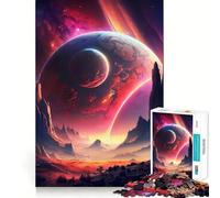 Puzzle da 1000 pezzi per ragazzi,brillante tramonto cosmico,gioco a incastro,attività stimolante per la mente,momento di relax,attività per il compleanno (38x52cm)