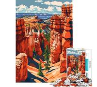 Puzzle da 1000 pezzi per ragazzi Bryce Canyon Utah USA giocattoli giochi educativi gioco pratico regalo di compleanno regalo di Babbo Natale segreto (dimensioni 50x75cm)