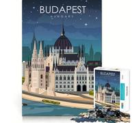 Puzzle da 1000 pezzi per ragazzi Budapest Ungheria Viaggio Taglio preciso Arte Concentrazione Gioco Divertente Relax Tempo di Gioco Regalo di Compleanno Divertente (38x52cm)