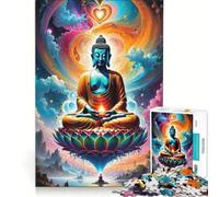 Puzzle da 1000 pezzi per ragazzi, Buddha Cuore Amore, Giocattolo Decorazione da Parete, Allena la Mente e la Mano, Ottimo Regalo per i Videogiocatori 38x52cm