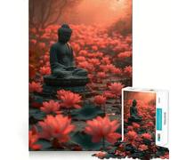 Puzzle da 1000 pezzi per ragazzi,Buddha in meditazione,ritagli precisi,gioco cognitivo divertente,gioco per il tempo libero,decorazione natalizia per la casa (50x75cm)