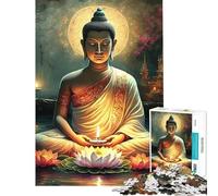 Puzzle da 1000 pezzi per ragazzi Buddha nella natura puzzle da 1000 pezzi decorazione per la casa giocattolo decorazione da parete offerta come regalo per tutta la famiglia (38x52cm)