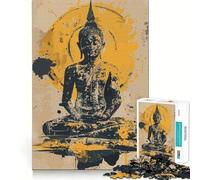 Puzzle da 1000 pezzi per ragazzi,Buddha,stile antico,decorazione con incastri precisi,gioco per esercizi mentali,gioco per il relax,regalo di Natale divertente (50x75cm)