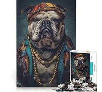 Puzzle da 1000 pezzi per ragazzi Bulldog El Jefe, giochi rilassanti, divertenti e umoristici, gioco di sfida unico 50x75cm