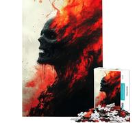 Puzzle da 1000 pezzi per ragazzi Burning Darkness difficile e stimolante decorazione per la casa gioco rilassante per ragazzi dai 14 anni in su (38x26cm)