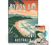 Puzzle da 1000 pezzi per ragazzi, Byron Bay in Australia, gioco impossibile, divertente antistress, ideale come regalo 38x52cm