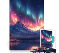Puzzle da 1000 pezzi per ragazzi,cabina sotto l'aurora boreale,gioco divertente e stimolante,tempo libero,decorazione natalizia da parete (50x75cm)