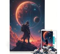 Puzzle da 1000 pezzi per ragazzi caccia al guerriero neon gioco impossibile sfida difficile regalo per amici e familiari 38x52cm
