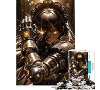 Puzzle da 1000 pezzi per ragazzi cameriera steampunk con braccio meccanico puzzle da 1000 pezzi giocattolo decorativo per la casa gioco educativo dal design accattivante (75x50cm)