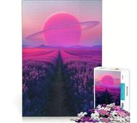 Puzzle da 1000 pezzi per ragazzi Campi viola dell'eternità giocattolo fai-da-te migliora la memoria collezione d'artista belle arti 38x26cm