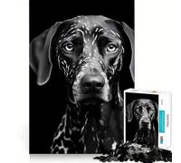 Puzzle da 1000 pezzi per ragazzi,cane a pois bianchi e neri,taglio netto,puzzle logico,gioco per il tempo libero,regalo di Natale rilassante (38x52cm)