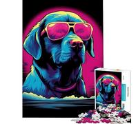 Puzzle da 1000 pezzi per ragazzi cane in stile Miami Vice gioco educativo regalo di compleanno modello da assemblare (dimensioni 38x52cm)