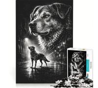 Puzzle da 1000 pezzi per ragazzi, cane, strada urbana notturna, gioco educativo, regalo di compleanno, ideale come regalo per tutta la famiglia 38x26cm
