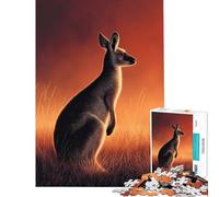 Puzzle da 1000 pezzi per ragazzi canguro in luce dorata puzzle da 1000 pezzi giocattolo decorativo per la casa modello da assemblare offerta regalo per tutta la famiglia (50x75cm)
