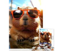 Puzzle da 1000 pezzi per ragazzi capibara Happy Be Capy gioco interattivo regalo di compleanno attività per la famiglia (50x75cm)