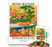 Puzzle da 1000 pezzi per ragazzi,capibara nella vasca da bagno,stile Henri Matisse,vestibilità aderente,gioco,concentrazione,divertimento,svago,tempo libero,decorazione natalizia da parete (50x75cm)