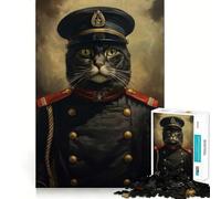 Puzzle da 1000 pezzi per ragazzi,Capitan Gatto,decorazione per incastri precisi,gioco per esercizi mentali,gioco per il tempo libero,regalo di Natale divertente (50x75cm)
