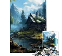 Puzzle da 1000 pezzi per ragazzi Casa in un mondo fantastico Gioco divertente e coinvolgente per coltivare la pazienza donne e uomini divertente e spiritoso (Dimensioni 38x26cm)