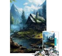 Puzzle da 1000 pezzi per ragazzi casa in un mondo fantastico sfida per l'intelligenza giocattolo avvincente gioco per famiglie antistress regalo divertente (dimensioni 50x75cm)