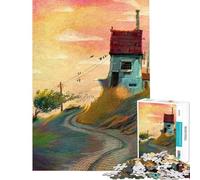Puzzle da 1000 pezzi per ragazzi casa perduta gioco rompicapo per adulti taglio di precisione difficile e stimolante (dimensioni 50x75cm)