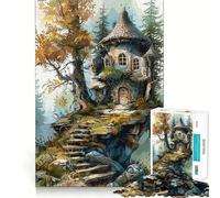 Puzzle da 1000 pezzi per ragazzi, casa sull'albero, natura, incastro perfetto, gioco divertente, concentrazione, svago, divertimento, decorazione natalizia da parete (38x26cm)