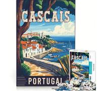Puzzle da 1000 pezzi per ragazzi, Cascais, Portogallo, giochi rilassanti, attività divertenti da fare a casa, ottimo regalo per gli appassionati di videogiochi 38x26cm