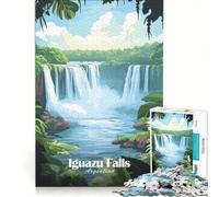 Puzzle da 1000 pezzi per ragazzi, Cascate di Iguazú, Argentina, Gioco rilassante, Stimolante da completare, Regalo di Natale e compleanno 50x75cm