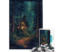Puzzle da 1000 pezzi per ragazzi casetta nella foresta incantata attività divertenti da fare a casa giochi educativi adatti a partire dai 14 anni (50x75cm)