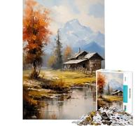 Puzzle da 1000 pezzi per ragazzi Casetta sul fiume Gioco pratico e stimolante Regalo di compleanno Decorazione per la casa (Dimensioni 75x50cm)