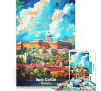 Puzzle da 1000 pezzi per ragazzi, Castello di Buda, Ungheria, poster artistico, giocattolo decorativo da parete, allena la mente e le mani, ottimo regalo per gli appassionati di videogiochi, 38x26cm