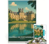 Puzzle da 1000 pezzi per ragazzi, Castello di Fontainebleau, Francia, gioco rompicapo, taglio di precisione, compleanno e Natale 50x75cm
