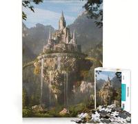 Puzzle da 1000 pezzi per ragazzi: Castello fantastico su un'isola galleggiante, gioco rilassante, stimolante da completare, per rafforzare l'amore tra le coppie 50x75cm
