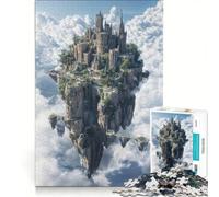 Puzzle da 1000 pezzi per ragazzi: Castello fluttuante tra le nuvole, gioco rompicapo, taglio di precisione, compleanno e Natale 50x75cm