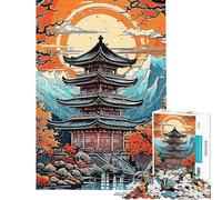 Puzzle da 1000 pezzi per ragazzi castello giapponese puzzle vintage per ragazzi taglio di precisione sfida educativa regalo di compleanno regali 50x75cm
