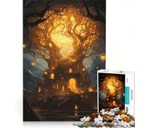 Puzzle da 1000 pezzi per ragazzi: Castello magico su un albero gioco educativo taglio di precisione ottimo regalo per gli appassionati di videogiochi 50x75cm