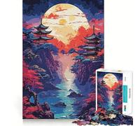 Puzzle da 1000 pezzi per ragazzi Castello,Radura del Crepuscolo,Incastro perfetto,Gioco di abilità mentale,Divertimento,Tempo libero,Natale,Arte per la casa (38x26cm)