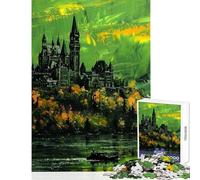 Puzzle da 1000 pezzi per ragazzi Castello su un'isola gioco rilassante regalo di compleanno giocattolo educativo che aiuta ad allenare il cervello (38x52cm)