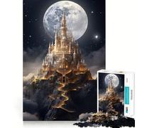 Puzzle da 1000 pezzi per ragazzi Castello sulla collina,ritagli precisi,arte,concentrazione,gioco divertente,relax,regalo di compleanno (38x26cm)
