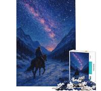 Puzzle da 1000 pezzi per ragazzi Cavalcata sotto la Via Lattea Puzzle impegnativo per ragazzi ideale per compleanni Natale e giochi rompicapo per tutta la famiglia 38x52cm