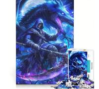 Puzzle da 1000 pezzi per ragazzi: Cavaliere della Morte e Drago, giochi per famiglie, antistress, regalo per amici e parenti 50x75cm