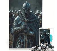 Puzzle da 1000 pezzi per ragazzi: Cavaliere in armatura con spada, gioco rompicapo, decorazione perfetta, ogni pezzo è unico 38x52cm