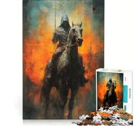 Puzzle da 1000 pezzi per ragazzi "Cavaliere Misterioso" gioco educativo divertente antistress regalo di Natale o compleanno 38x52cm