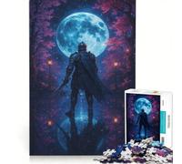 Puzzle da 1000 pezzi per ragazzi: Cavaliere sotto i ciliegi illuminati dalla luna gioco rompicapo difficile e stimolante ideale come regalo per tutta la famiglia 50x75cm